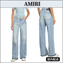 AMIRI◆ハイライズデニムワイドジーンズ　ダメージ　裾広がり