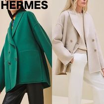 《エレガント》HERMES カシミヤコート Caban