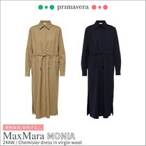 Max Mara◆MONIA◆バージンウール シャツドレス