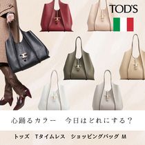 TOD'S Tタイムレス ショッピングバッグ レザー ミディアム