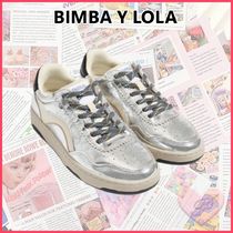 【BIMBA Y LOLA】シワ加工レザー製カップソールスニーカー