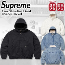 Supreme★フェイクシアリング裏地付き ボンバージャケット