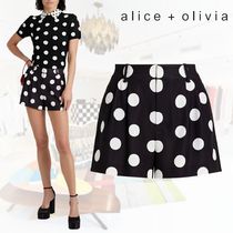 ALICE+OLIVIA クレープ ショートパンツ ポルカドット