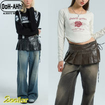 ●OoH AHh!● LEATHER LAYERED SKIRT (2色)