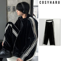 【COSYHARU】Track Ferendi Velvet Velour Tape Pants