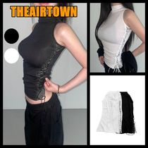 【THEAIRTOWN】韓国人気turtle eyelet top★追跡可