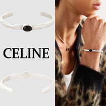 【CELINE HOMME】シルバー オニキス バングル