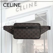 CELINE直営店◆トリオンフ ロゴ ベルト ショルダーバッグ