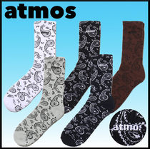 人気★atmos PAISLEY SOCKS★ロゴ 足底パイル編み仕様 おしゃれ