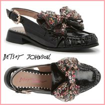 BETSEY JOHNSON*ユニーク*花*リボン*スリングバック*ローファー