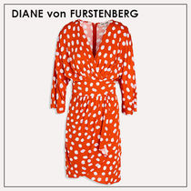 DVF◆ダイアン プリント ラップ ミニ ドレス ワンピース Sale