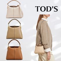 TOD'S T Case Micro レザー メッセンジャー トート バッグ