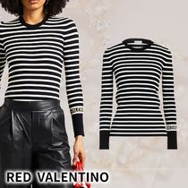 RED VALENTINO★ボーダー ロゴニット