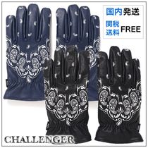 【国内買付】CHALLENGER BANDANA LEATHER GLOVE レザーグローブ