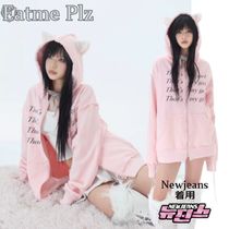 Newjeans着用 公式【Eatme Plz】ピンク猫耳ワイドフード