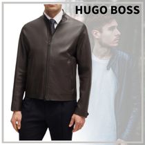 エレガントな【Hugo Boss】ボンデッドレザージャケット 24SS新作