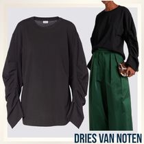 DRIES VAN NOTEN/ Ruched コットン ジャージー スウェットシャツ