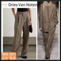 Dries Van Noten Porter ウール チェック ワイド パンツ 関税込