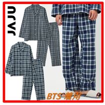 ★BTS JUNGKOOK JIMIN★【JAJU】★Flannel Check Pajama Se.t★