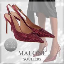 ■Malone Souliers■Jazz 90 装飾サテン スリングバックパンプス