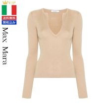 VIP【関税込み・送料無料】人気 MaxMara Beige V-neck Sweater