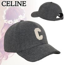 CELINE*オーラ漂う逸品*ブラック デニム イニシャルキャップ