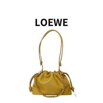 Loewe Green Nappa Leather Flamenco Clutch