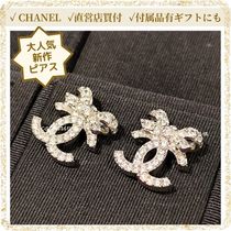 【希少】リボン×輝くココマークが美しい│CHANEL大人気CCピアス