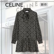 関税/送料込◆CELINE◆トリオンフ ミニ ボウタイドレス