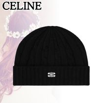 CELINE*お目が高い*トリオンフ カシミアケーブルニットビーニー