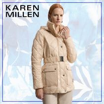 【Karen Millen】ダイヤモンドキルティングベルトパデッドコート