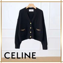 【トリオンフ金具が可愛い♪】CELINE グルメット カーディガン