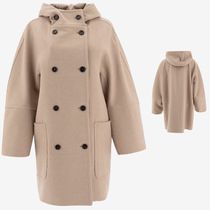 MaxMara ウール カシミア ダブルブレスト フード付コート Arturo