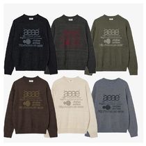 AEAE WEB LOGO HAIRY KNIT 4BFM020