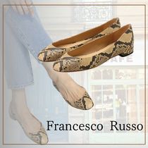 【オシャレ】FRANCESCO RUSSO/PYTHON BALLERINA