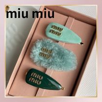 【miumiu】ヘアクリップ セット グリーン