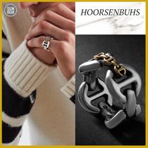 "HOORSENBUHS" Affixクワッドシルバーゴールドリング