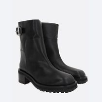 Jimmy Choo BROOKLYN SHINY LEATHER BIKER BOOTS