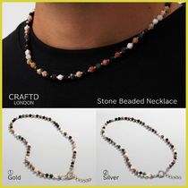 送料税込【CRAFTD London】Stone Beaded Necklace (2色) 国内発