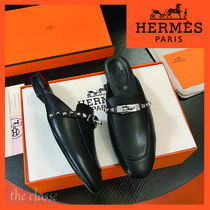 【＊シンプル＊お洒落】HERMES　エルメス ミュール 黒