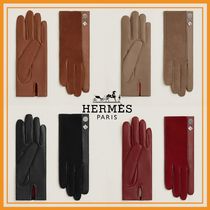 【秋冬に♪】HERMES◇スエードミックスレザー ハーモニー 手袋