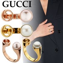 国内直営**GUCCI**　グッチ ブロンディ　レジン パール リング