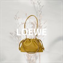 Loewe Green Nappa Leather Flamenco Clutch