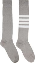 【関税込み】Thom Browne グレー 4-Bar Over The Calf ソックス