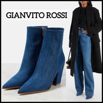 【GIANVITO ROSSI】 Keinna 85 denim ankle boots