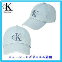 【Calvin Klein】 Common Monogram Embroidery Denim Ball Cap