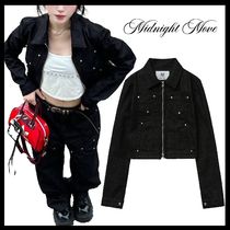 【MIDNIGHT MOVE】rivet denim jacket / 追跡付