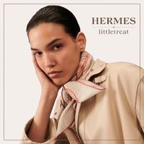 【上品で軽やか】Hermes カレ 90 Brides et Destin Esquisse