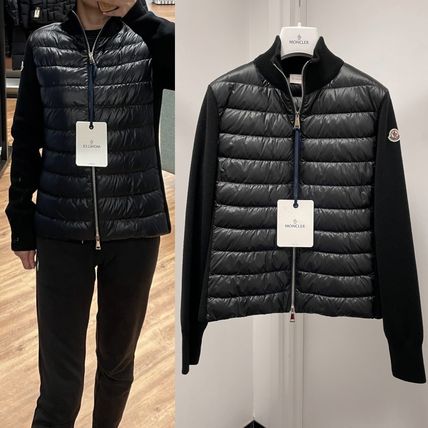 VIP価格◆MONCLER◆レディース ダウン ロゴ ニットカーディガン