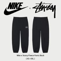 【Nike x Stussy】 Washed Fleece Pants Black